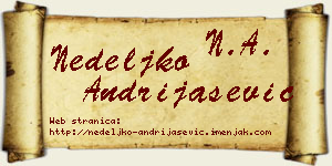 Nedeljko Andrijašević vizit kartica